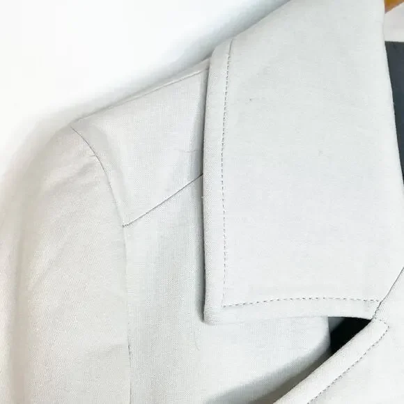 Halogen Cream & Grey Striped Jacket Coat - Picture 9 of 16